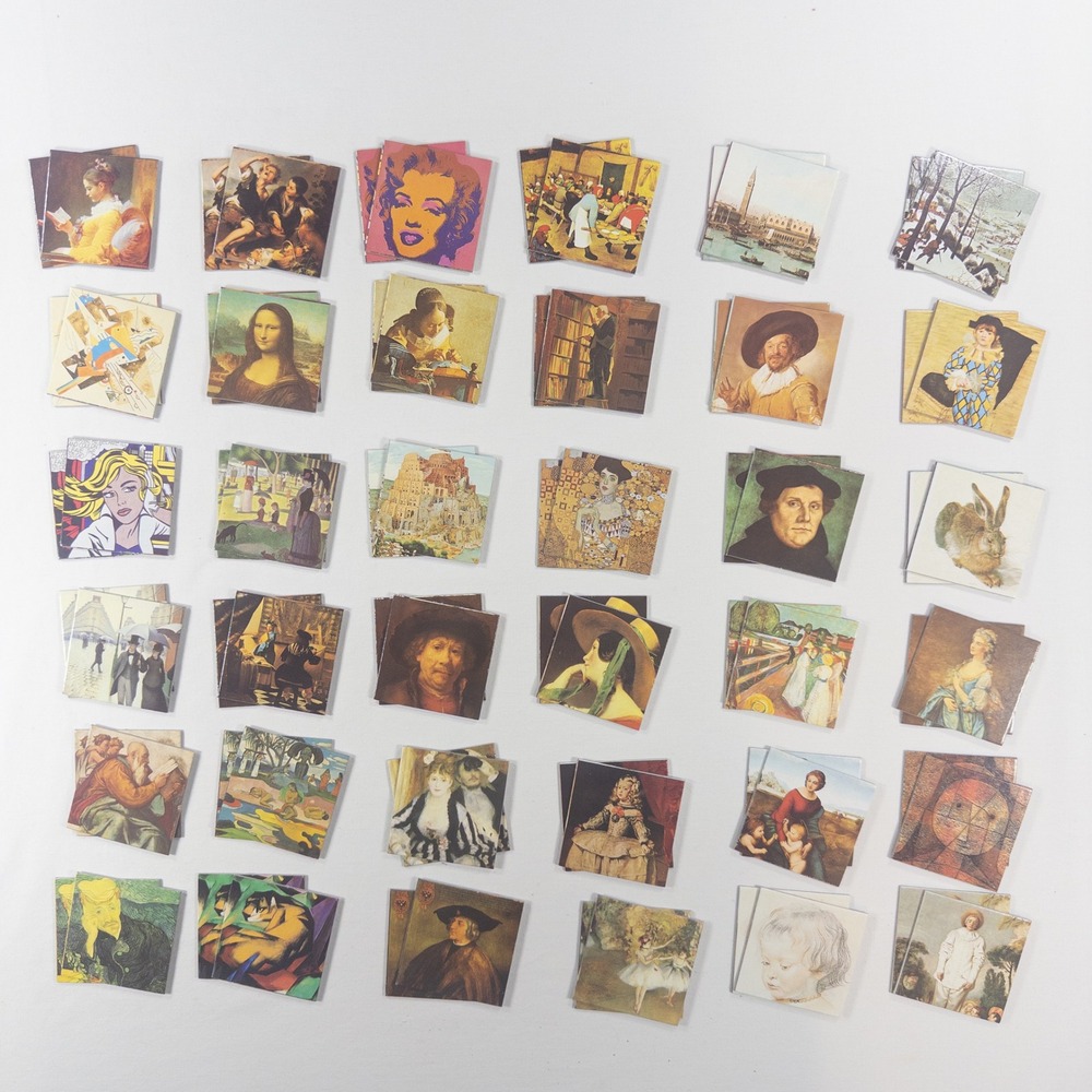 Vintage Piatnik Art Memo Game 36 Famous Paintings - COMPLETE 72 Tile Memory Game - Picture 2 of 13